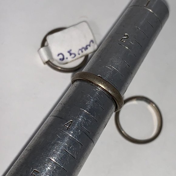 Sterling Silver Thick Plain Band Ring, Size 3 - Picture 2 of 9